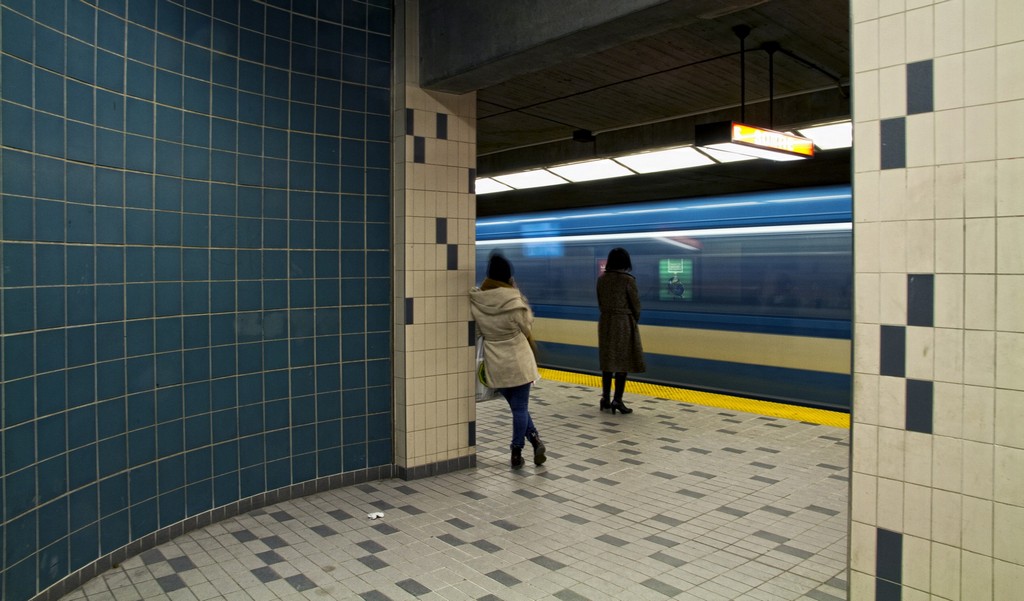 Waiting for the metro