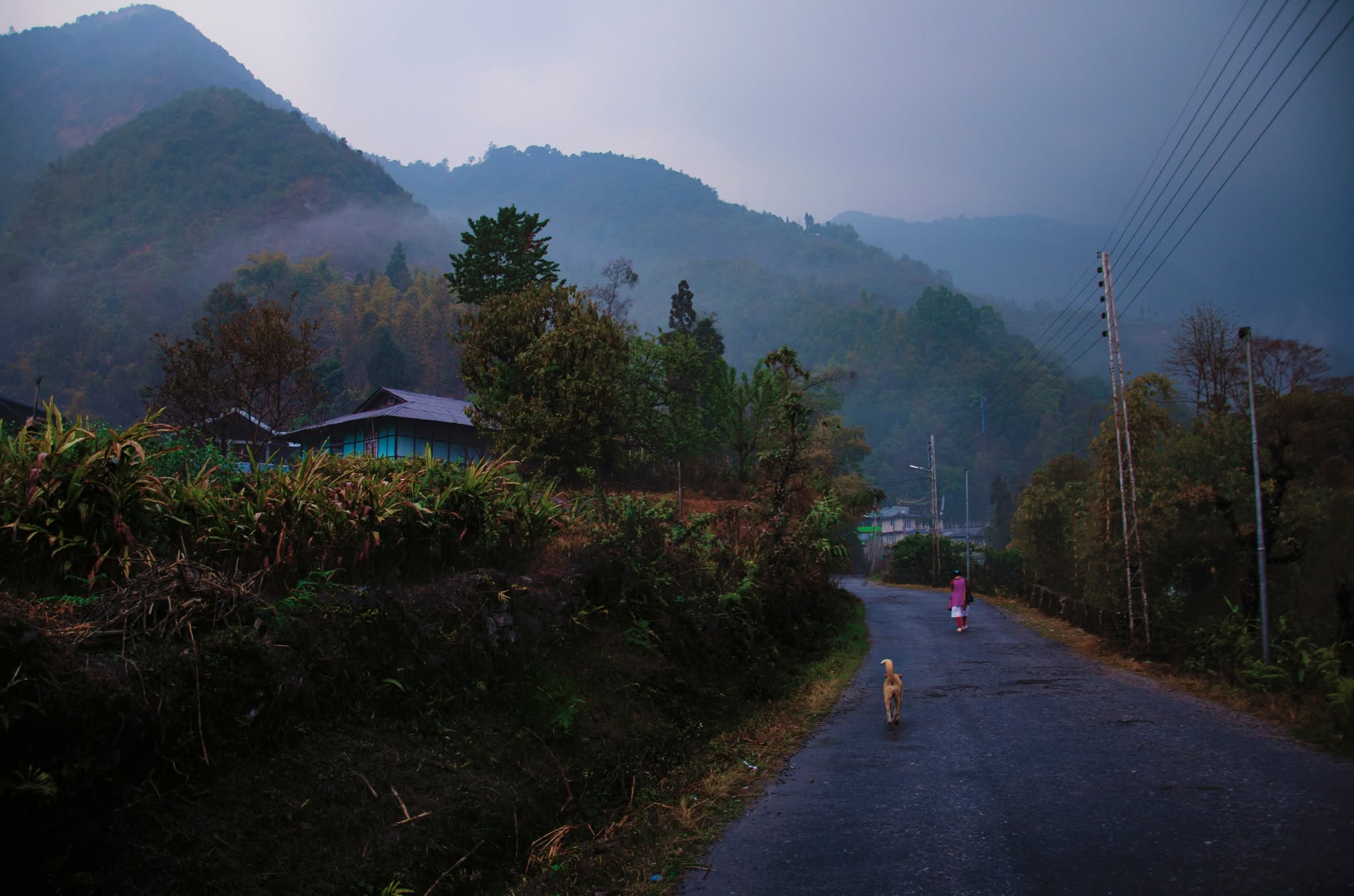 Through the mountain