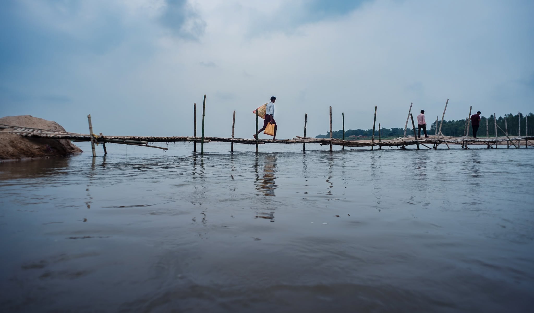 Crossing the river