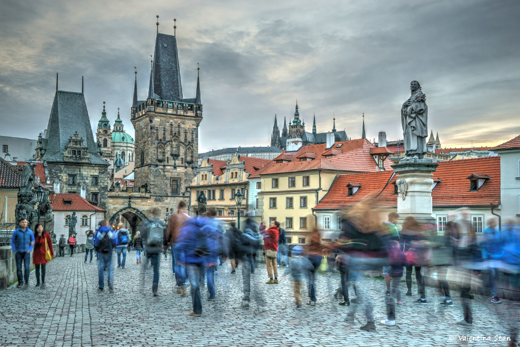 Valentina Stan Walk on Charles Bridge